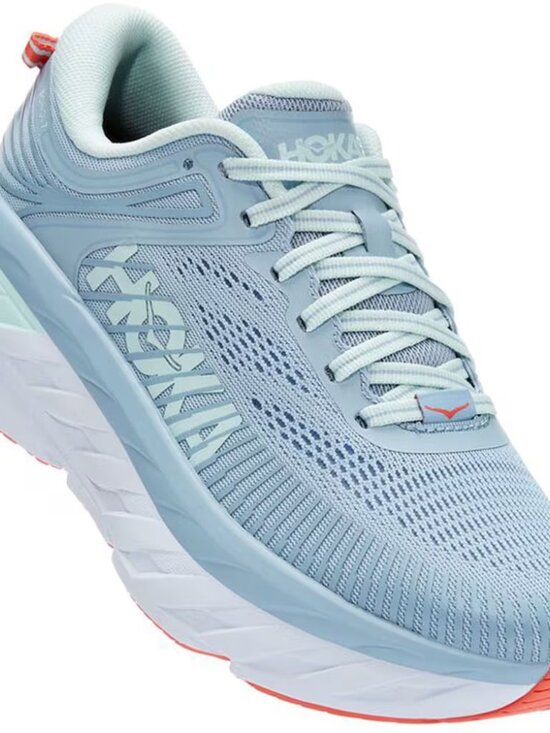 Hoka One One Shoes - Hoka Women's Bondi 7 Blue Fog Glass Running Shoes 1110531 BFBG Size 11D